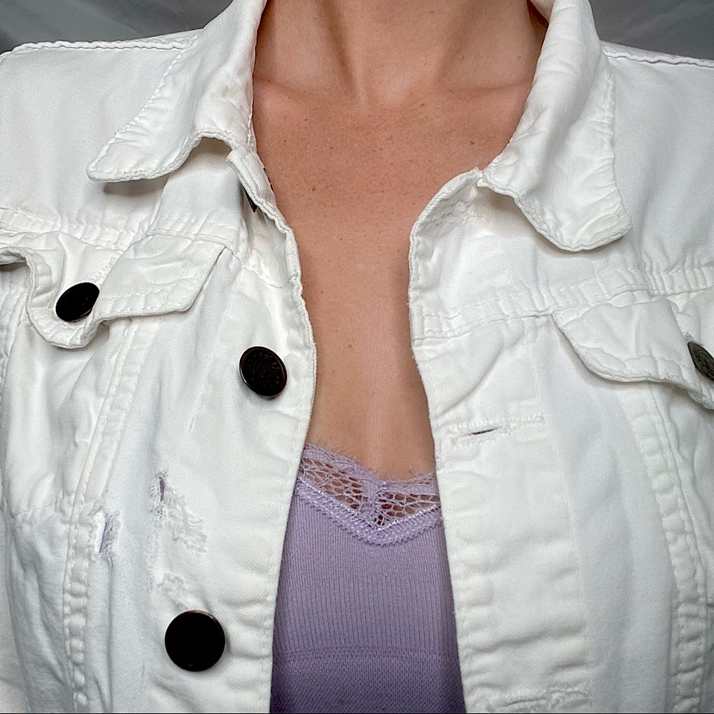 Distressed White Jacket